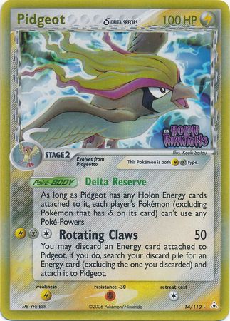 Pidgeot (14/110) (Delta Species) (Stamped) [EX: Holon Phantoms] | Good Games Morley