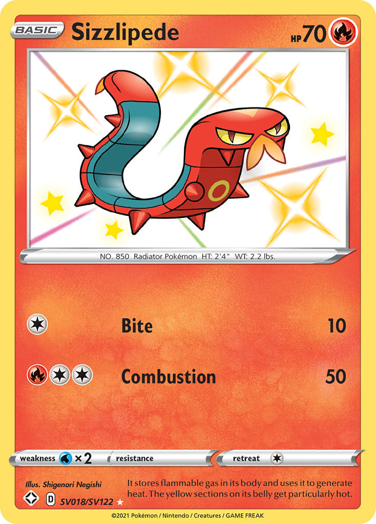 Sizzlipede (SV018/SV122) [Sword & Shield: Shining Fates] | Good Games Morley