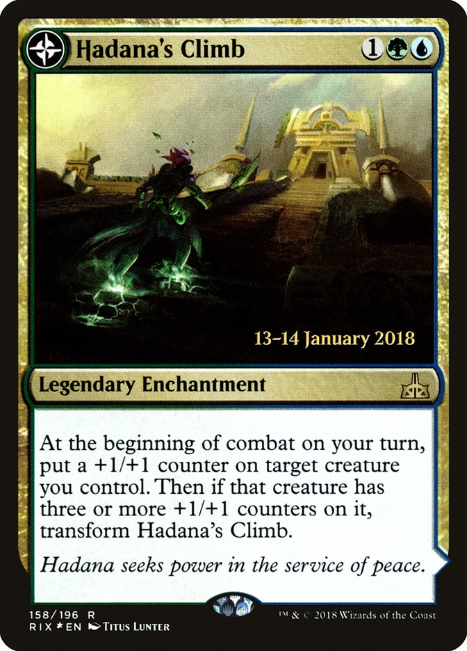 Hadana's Climb // Winged Temple of Orazca [Rivals of Ixalan Prerelease Promos] | Good Games Morley