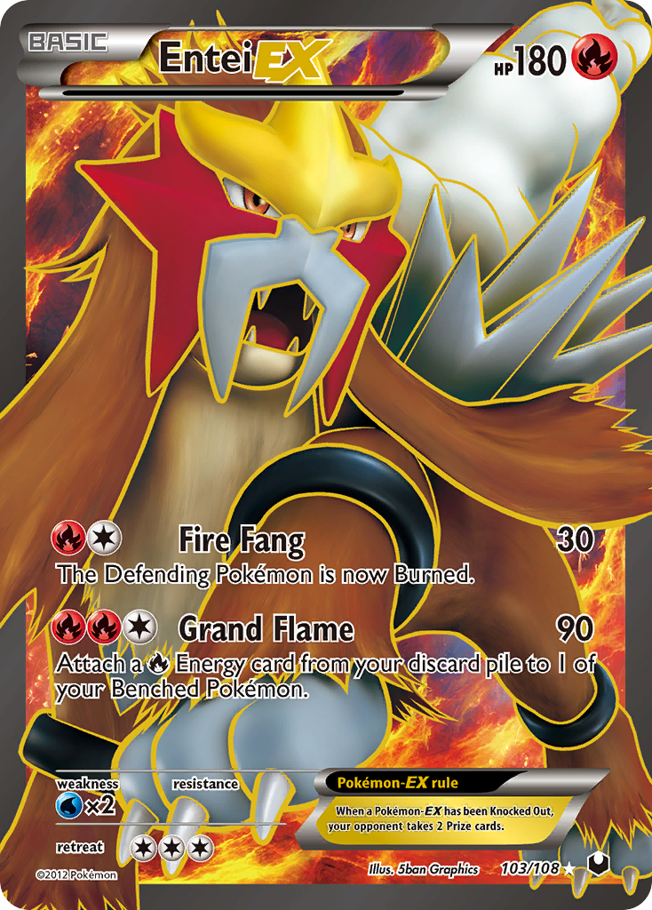 Entei EX (103/108) [Black & White: Dark Explorers] | Good Games Morley
