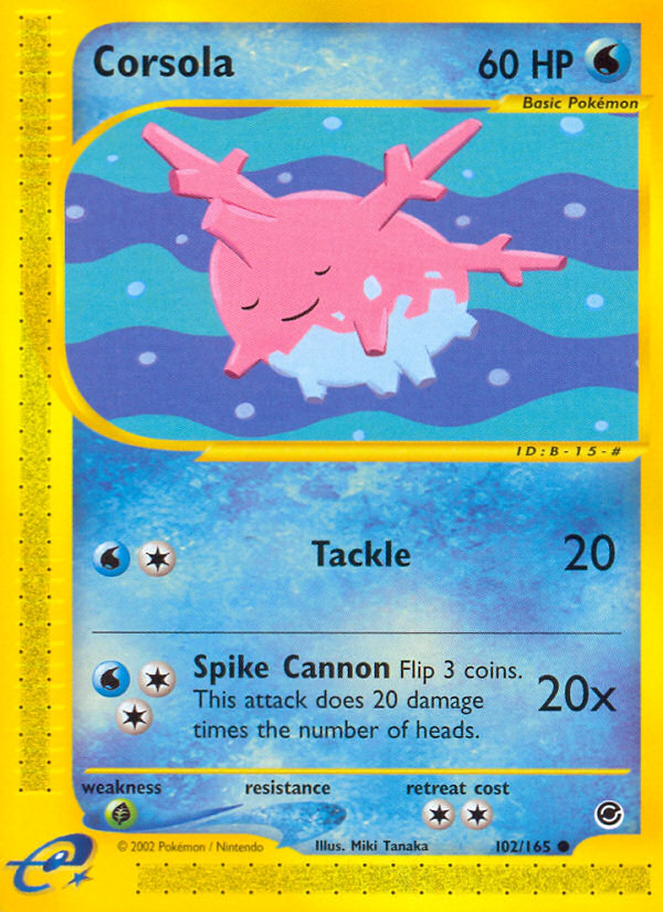 Corsola (102/165) [Expedition: Base Set] | Good Games Morley