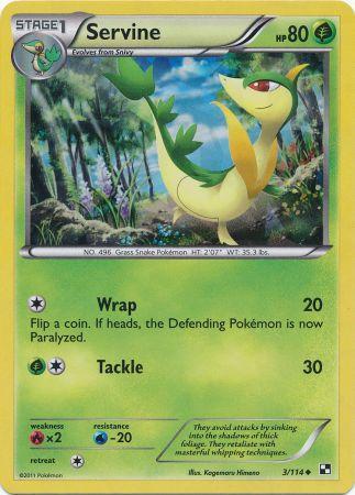 Servine (3/114) (Cracked Ice Holo) [Black & White: Base Set] | Good Games Morley