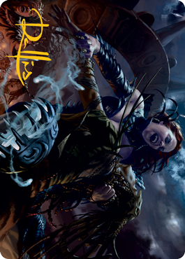 Olivia's Midnight Ambush Art Card (Gold-Stamped Signature) [Innistrad: Midnight Hunt Art Series] | Good Games Morley