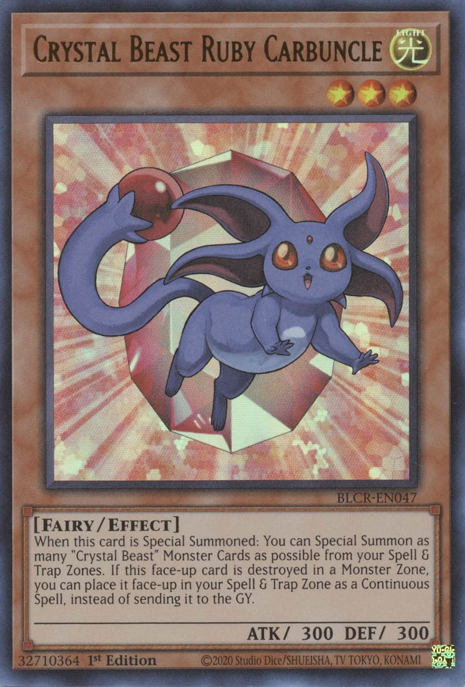 Crystal Beast Ruby Carbuncle [BLCR-EN047] Ultra Rare | Good Games Morley