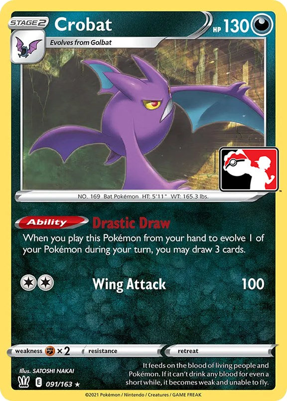 Crobat (091/163) [Prize Pack Series One] | Good Games Morley