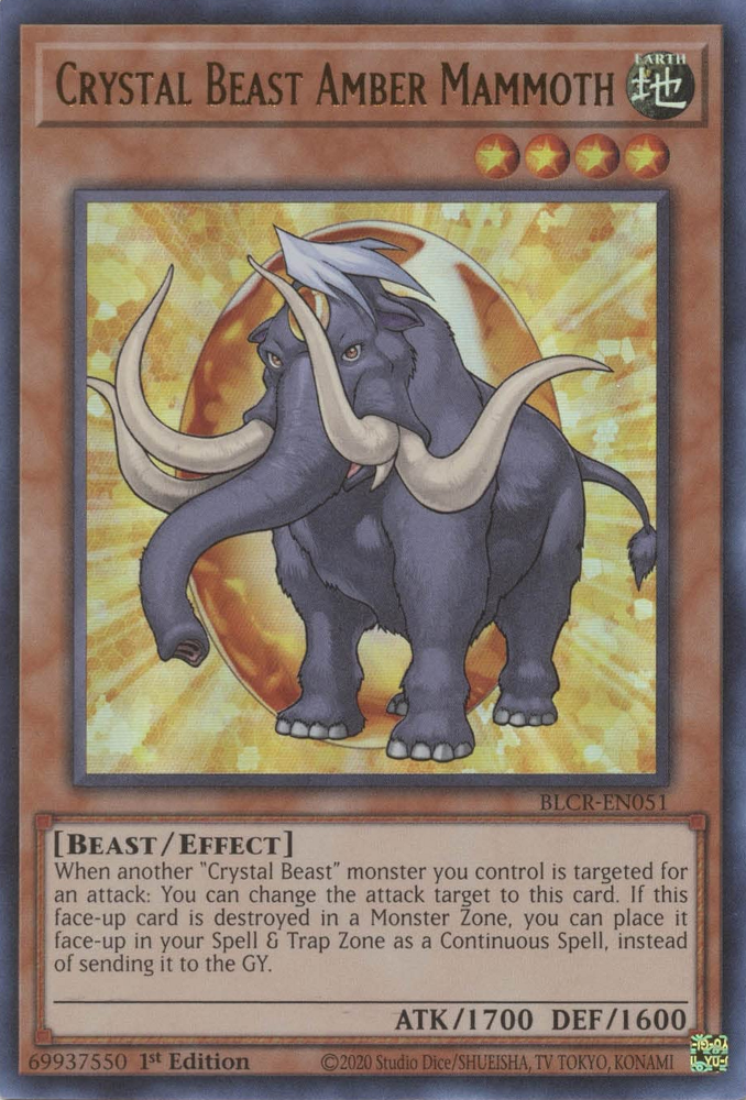 Crystal Beast Amber Mammoth [BLCR-EN051] Ultra Rare | Good Games Morley