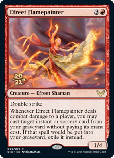 Efreet Flamepainter [Strixhaven: School of Mages Prerelease Promos] | Good Games Morley