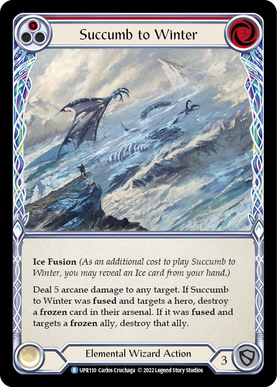 Succumb to Winter (Red) [UPR110] (Uprising)  Rainbow Foil | Good Games Morley