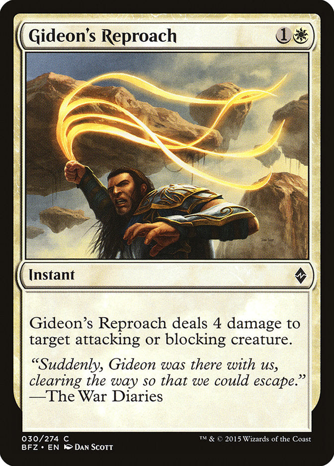 Gideon's Reproach [Battle for Zendikar] | Good Games Morley