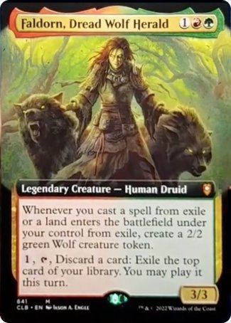 Faldorn, Dread Wolf Herald (Extended Art) [Commander Legends: Battle for Baldur's Gate] | Good Games Morley