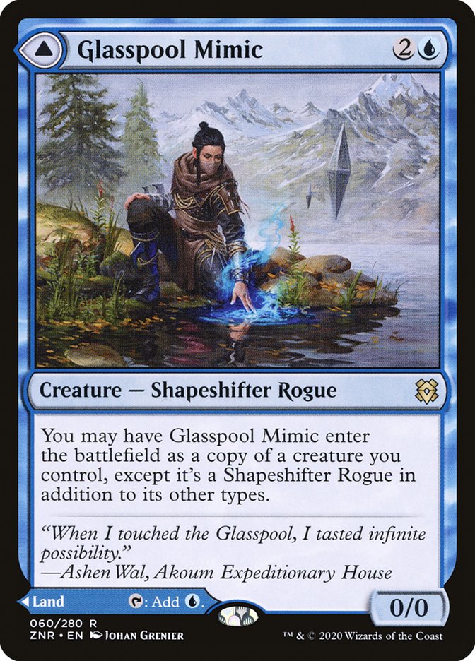 Glasspool Mimic // Glasspool Shore [Zendikar Rising] | Good Games Morley