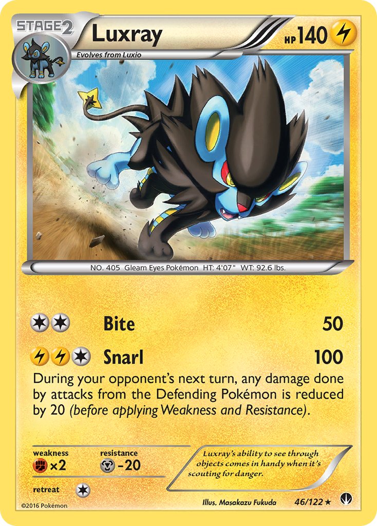 Luxray (46/122) (Cracked Ice Holo) [XY: BREAKpoint] | Good Games Morley