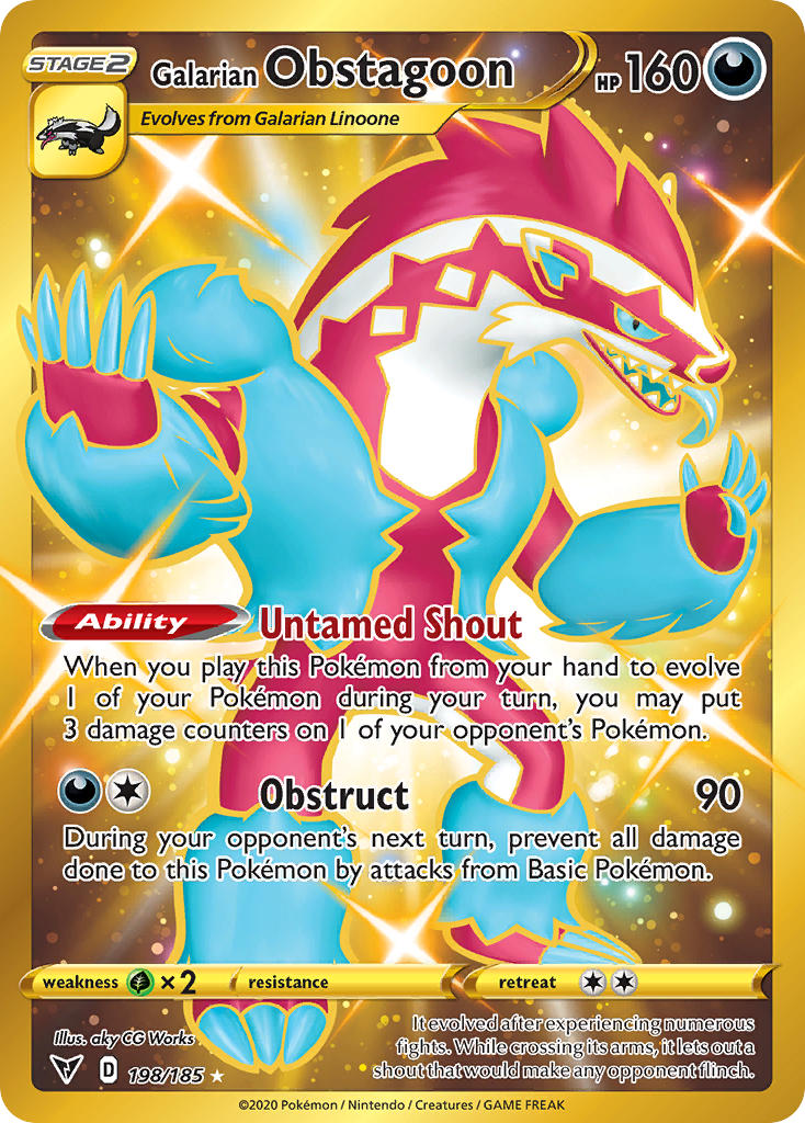 Galarian Obstagoon (198/185) [Sword & Shield: Vivid Voltage] | Good Games Morley