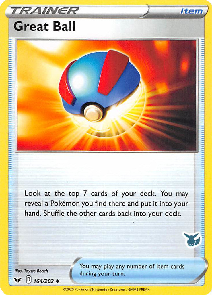 Great Ball (164/202) (Eevee Deck) [Battle Academy 2022] | Good Games Morley