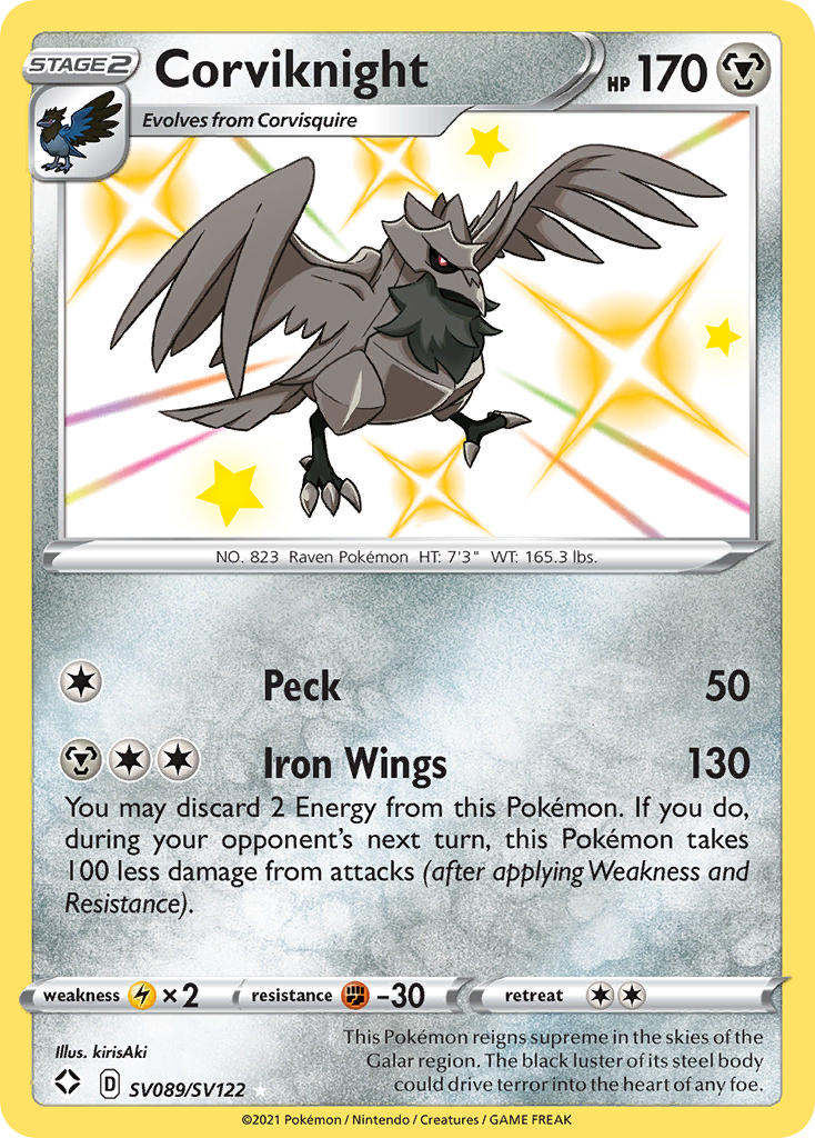 Corviknight (SV089/SV122) [Sword & Shield: Shining Fates] | Good Games Morley