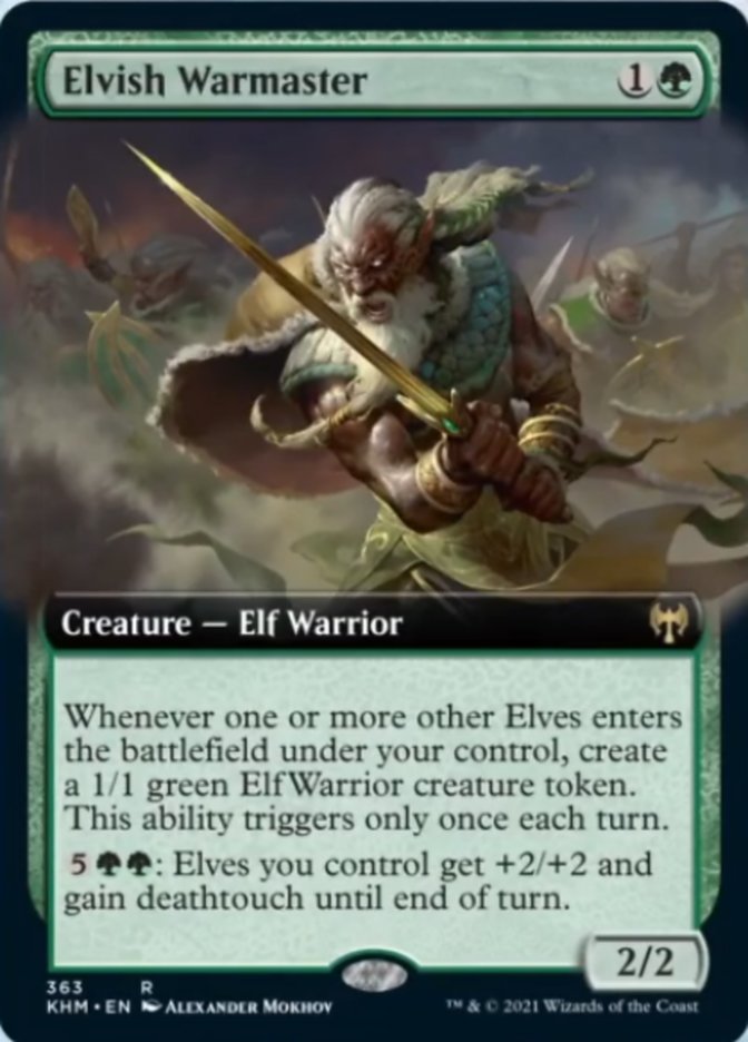 Elvish Warmaster (Extended Art) [Kaldheim] | Good Games Morley
