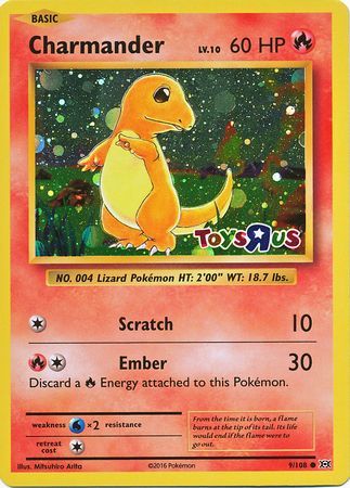 Charmander (9/108) (Toys R Us Promo) [XY: Evolutions] | Good Games Morley