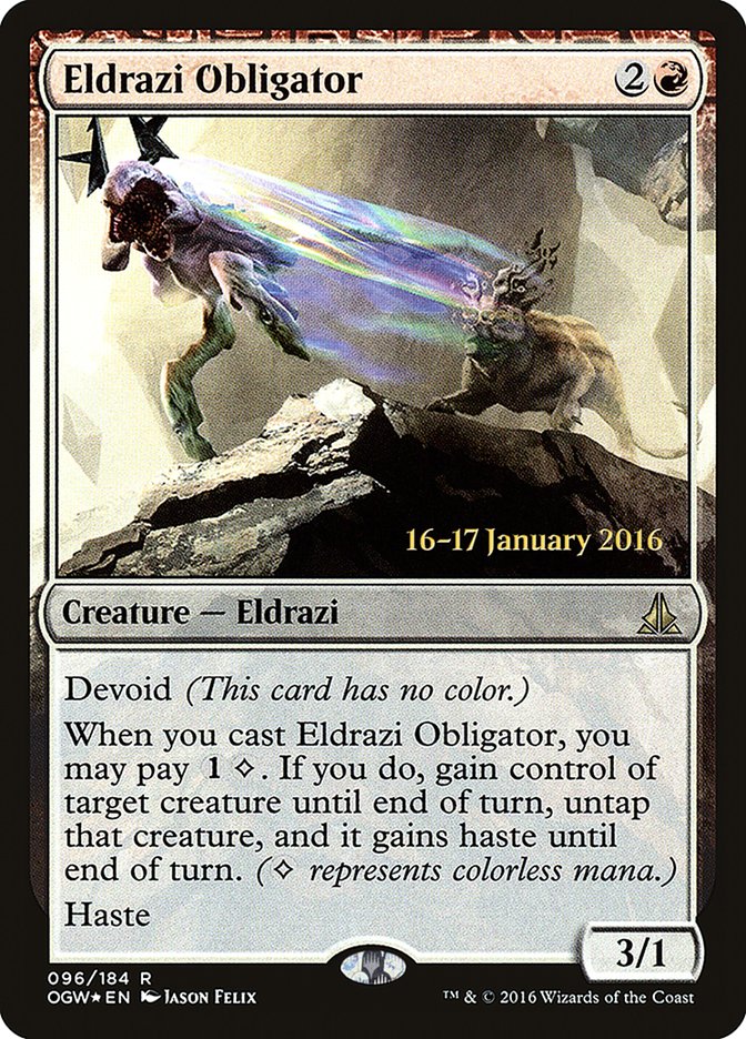 Eldrazi Obligator [Oath of the Gatewatch Prerelease Promos] | Good Games Morley