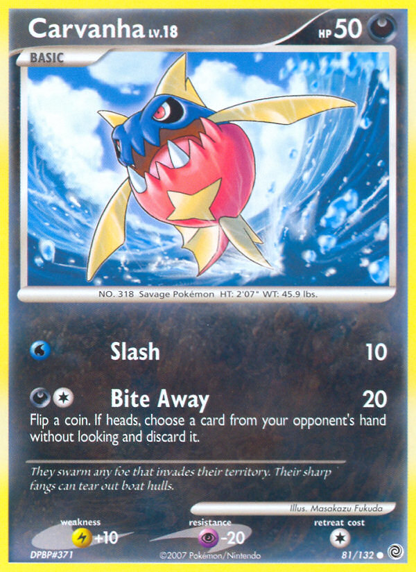 Carvanha (81/132) [Diamond & Pearl: Secret Wonders] | Good Games Morley