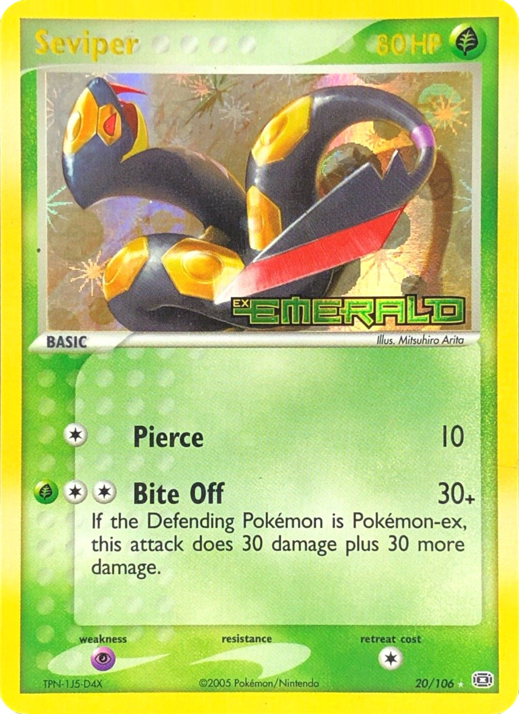 Seviper (20/106) (Stamped) [EX: Emerald] | Good Games Morley