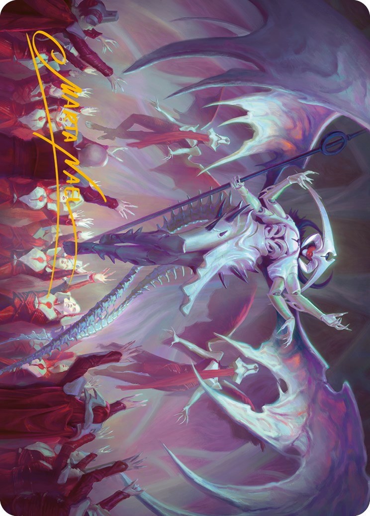 Atraxa, Grand Unifier Art Card (Gold-Stamped Signature) [Phyrexia: All Will Be One Art Series] | Good Games Morley