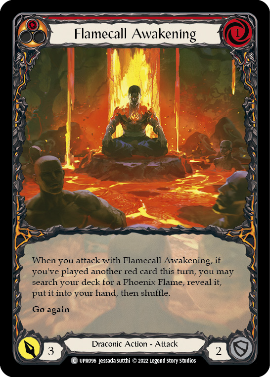 Flamecall Awakening (Extended Art) [UPR096] (Uprising)  Rainbow Foil | Good Games Morley