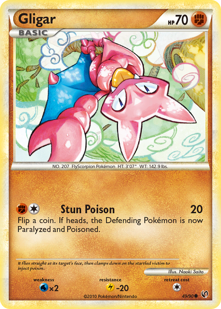 Gligar (49/90) [HeartGold & SoulSilver: Undaunted] | Good Games Morley