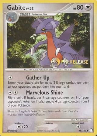 Gabite (48/123) (Prerelease Promo) [Diamond & Pearl: Black Star Promos] | Good Games Morley