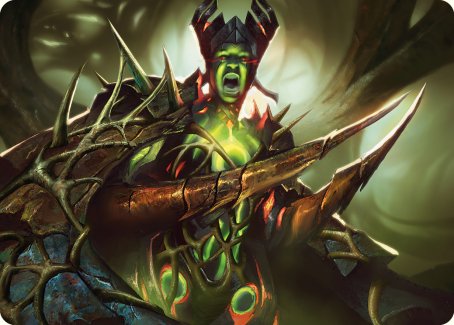 Maze's Mantle Art Card [Phyrexia: All Will Be One Art Series] | Good Games Morley