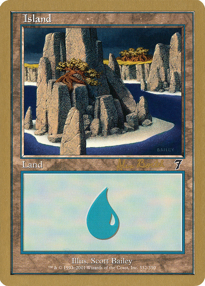 Island (ab332) (Alex Borteh) [World Championship Decks 2001] | Good Games Morley