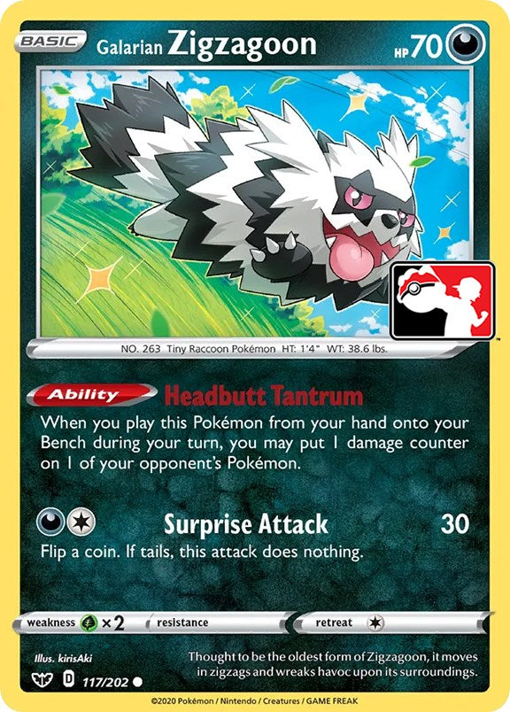 Galarian Zigzagoon (117/202) [Prize Pack Series One] | Good Games Morley