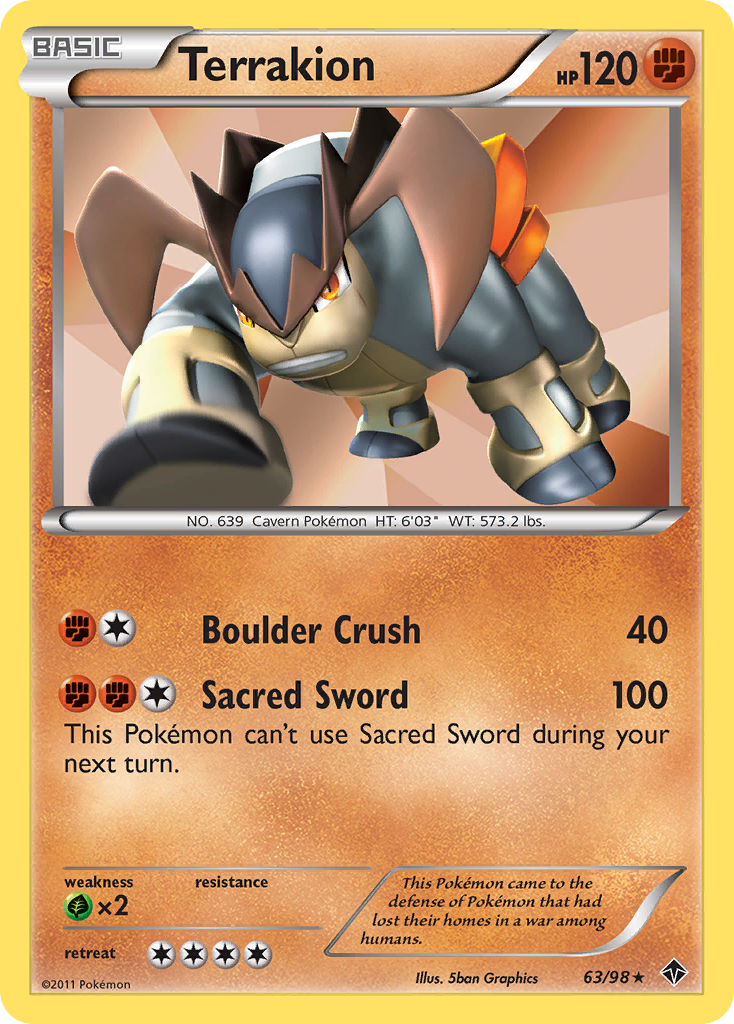 Terrakion (63/98) [Black & White: Emerging Powers] | Good Games Morley