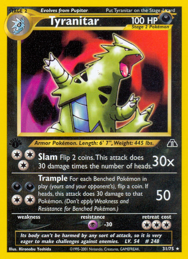 Tyranitar (31/75) [Neo Discovery 1st Edition] | Good Games Morley