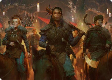 Candlelit Cavalry Art Card [Innistrad: Midnight Hunt Art Series] | Good Games Morley