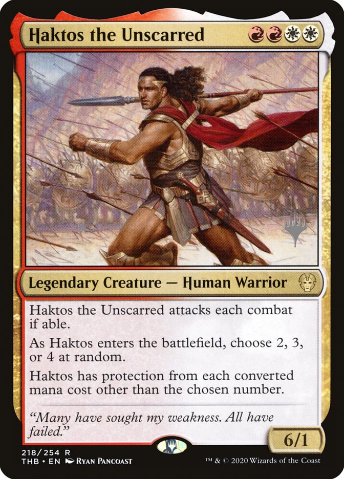 Haktos the Unscarred (Promo Pack) [Theros Beyond Death Promos] | Good Games Morley