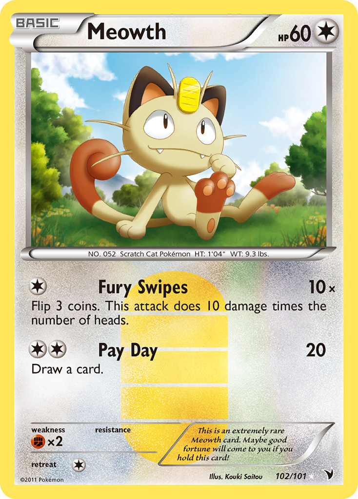 Meowth (102/101) [Black & White: Noble Victories] | Good Games Morley