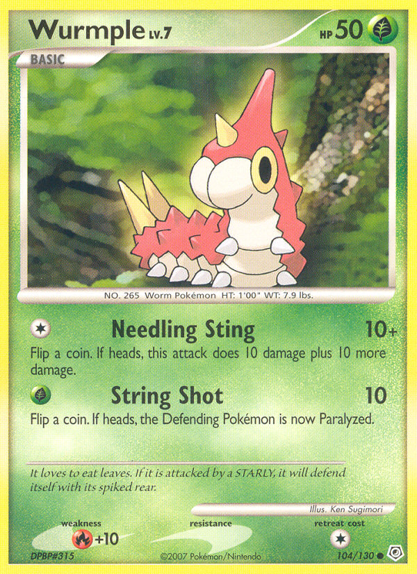 Wurmple (104/130) [Diamond & Pearl: Base Set] | Good Games Morley