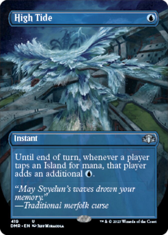 High Tide (Borderless Alternate Art) [Dominaria Remastered] | Good Games Morley