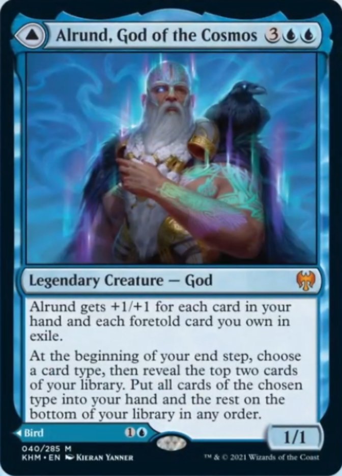 Alrund, God of the Cosmos // Hakka, Whispering Raven [Kaldheim] | Good Games Morley