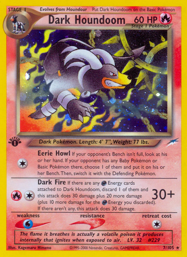 Dark Houndoom (7/105) [Neo Destiny 1st Edition] | Good Games Morley
