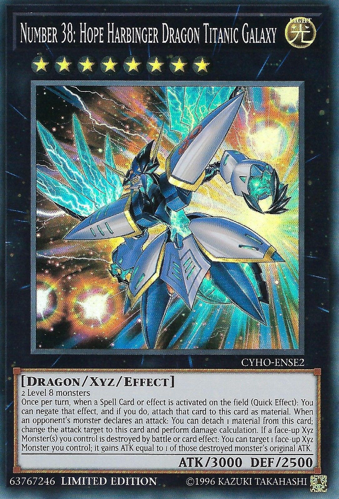 Number 38: Hope Harbinger Dragon Titanic Galaxy [CYHO-ENSE2] Super Rare | Good Games Morley