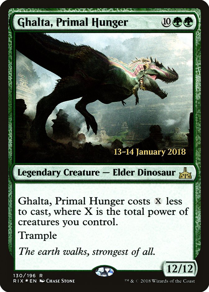 Ghalta, Primal Hunger [Rivals of Ixalan Prerelease Promos] | Good Games Morley