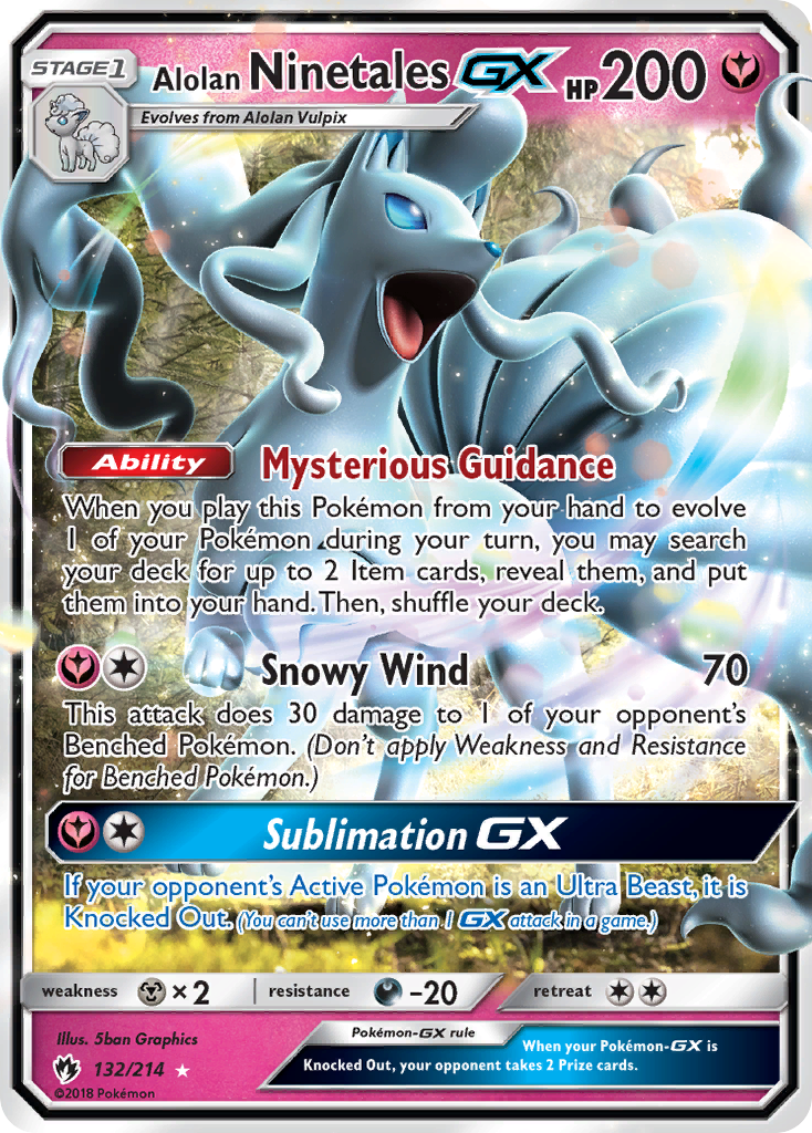 Alolan Ninetales GX (132/214) [Sun & Moon: Lost Thunder] | Good Games Morley
