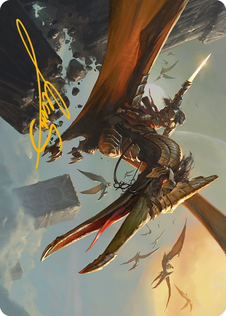 Skyhunter Strike Force Art Card (Gold-Stamped Signature) [Phyrexia: All Will Be One Art Series] | Good Games Morley