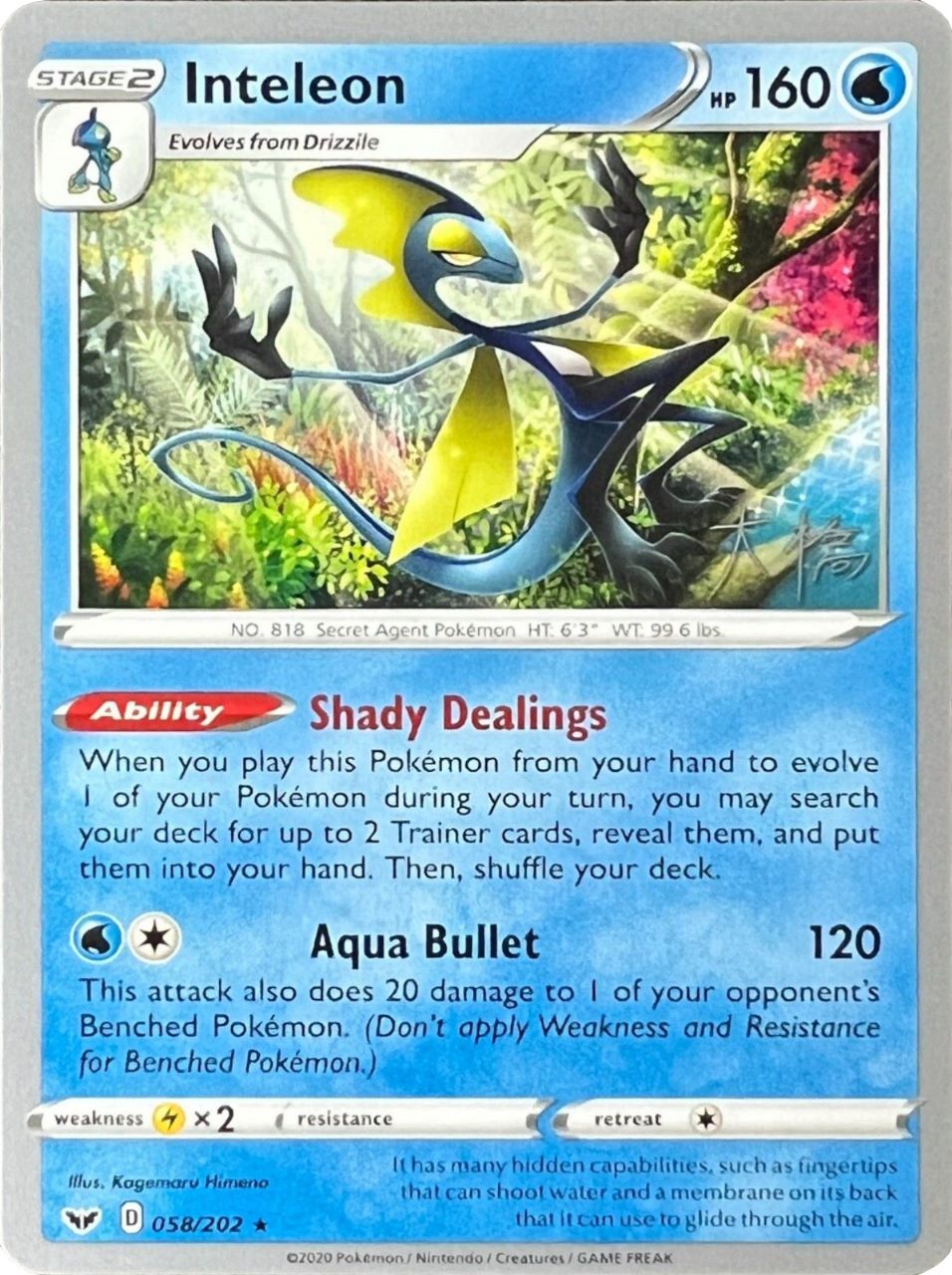 Inteleon (058/202) (Ice Rider Palkia - Rikuto Ohashi) [World Championships 2022] | Good Games Morley
