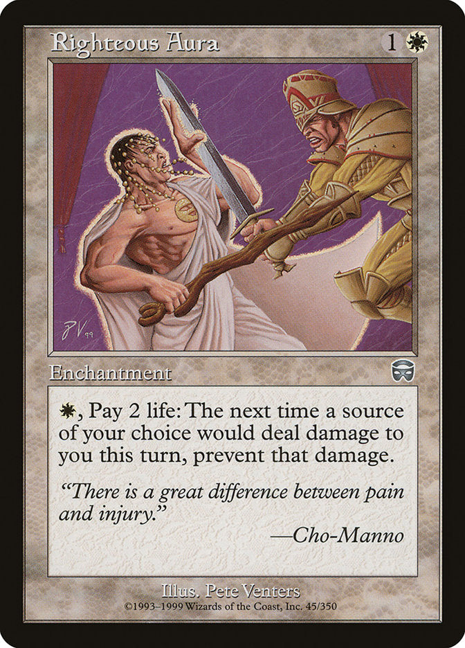 Righteous Aura [Mercadian Masques] | Good Games Morley