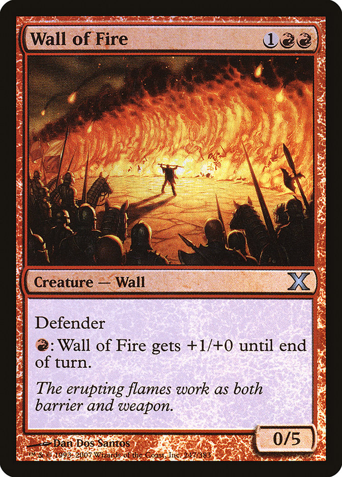 Wall of Fire (Premium Foil) [Tenth Edition] | Good Games Morley