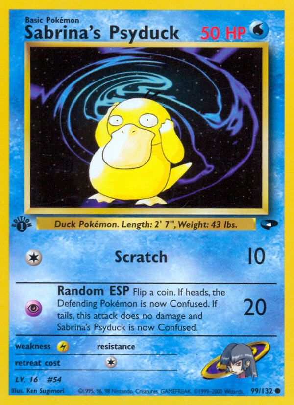Sabrina's Psyduck (99/132) [Gym Challenge 1st Edition] | Good Games Morley