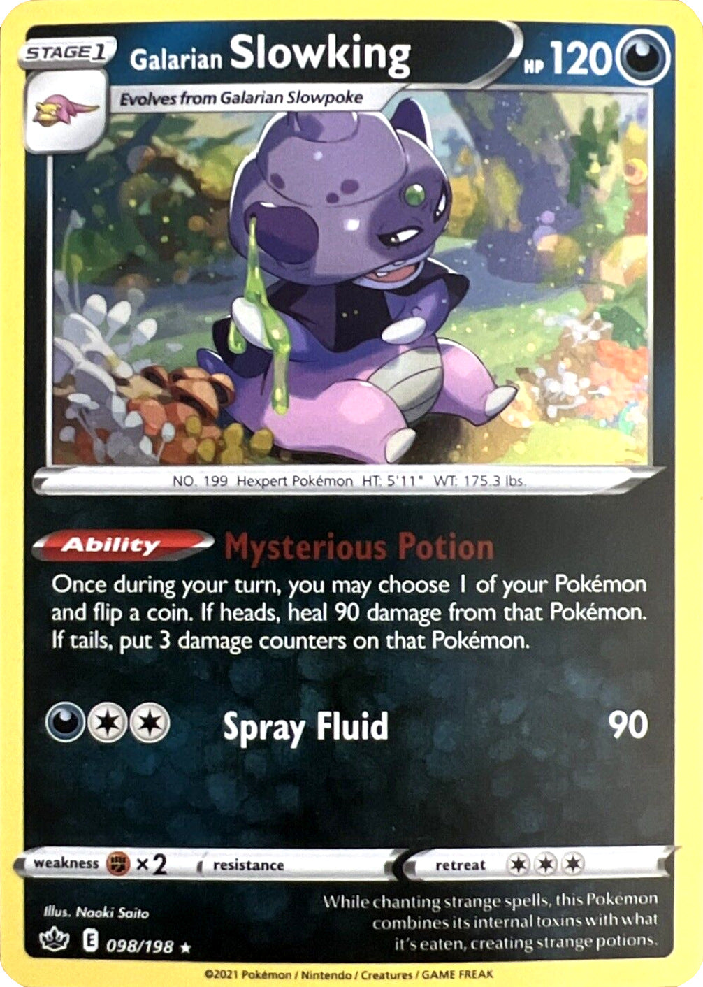 Galarian Slowking (098/198) (Cosmos Holo) [Sword & Shield: Chilling Reign] | Good Games Morley