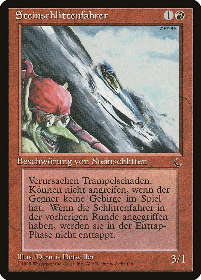 Goblin Rock Sled (German) - "Steinschlittenfahrer" [Renaissance] | Good Games Morley